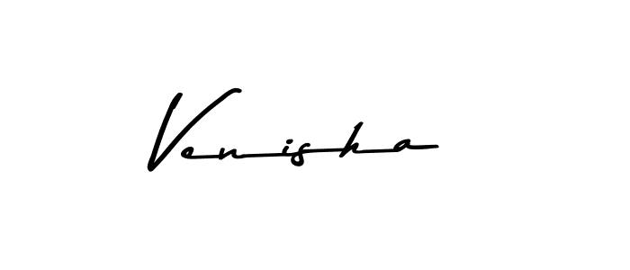 Design your own signature with our free online signature maker. With this signature software, you can create a handwritten (Asem Kandis PERSONAL USE) signature for name Venisha. Venisha signature style 9 images and pictures png