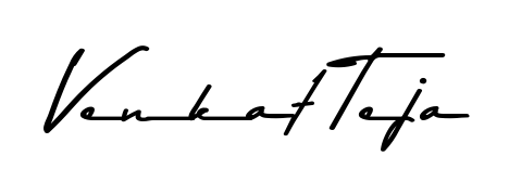 A sleek calligraphic signature for name Venkat Teja utilizing Asem Kandis PERSONAL USE styling. Great for adding personal signatures to photos and art. Venkat Teja signature style 9 images and pictures png