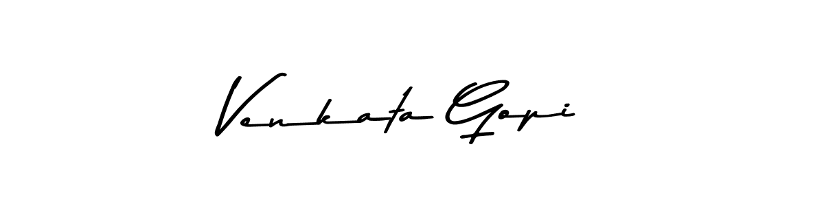 Create a beautiful signature design for name Venkata Gopi. With this signature (Asem Kandis PERSONAL USE) fonts, you can make a handwritten signature for free. Venkata Gopi signature style 9 images and pictures png