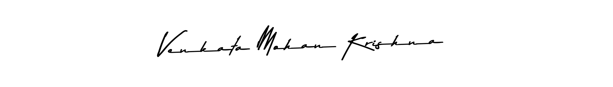 How to make Venkata Mohan Krishna name signature. Use Asem Kandis PERSONAL USE style for creating short signs online. This is the latest handwritten sign. Venkata Mohan Krishna signature style 9 images and pictures png