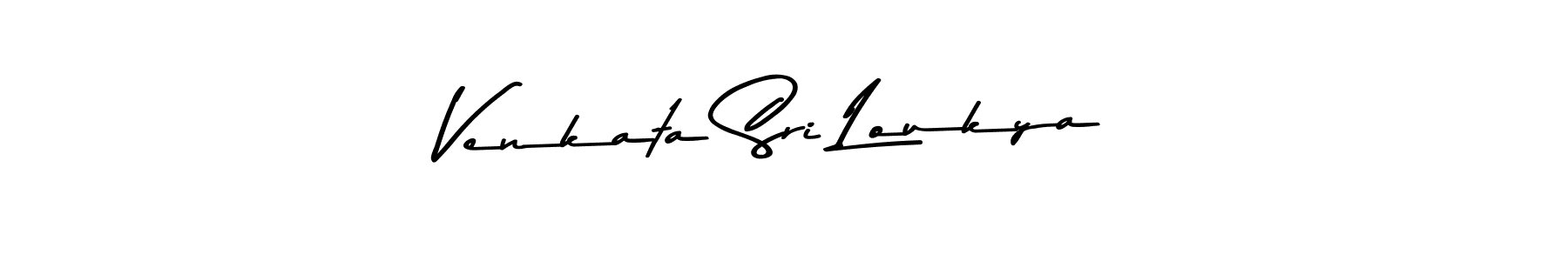 Use a signature maker to create a handwritten signature online. With this signature software, you can design (Asem Kandis PERSONAL USE) your own signature for name Venkata Sri Loukya. Venkata Sri Loukya signature style 9 images and pictures png