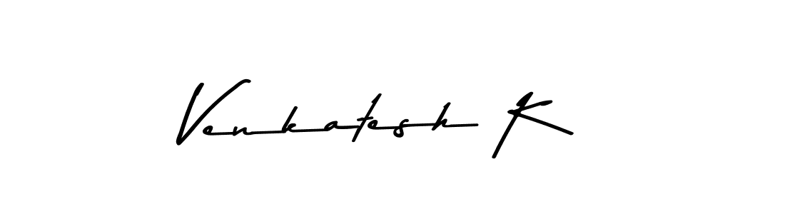 How to make Venkatesh K name signature. Use Asem Kandis PERSONAL USE style for creating short signs online. This is the latest handwritten sign. Venkatesh K signature style 9 images and pictures png