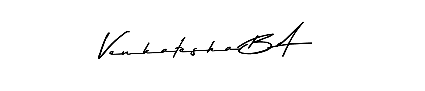 Design your own signature with our free online signature maker. With this signature software, you can create a handwritten (Asem Kandis PERSONAL USE) signature for name Venkatesha B A. Venkatesha B A signature style 9 images and pictures png