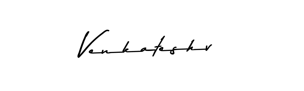 How to make Venkateshv name signature. Use Asem Kandis PERSONAL USE style for creating short signs online. This is the latest handwritten sign. Venkateshv signature style 9 images and pictures png