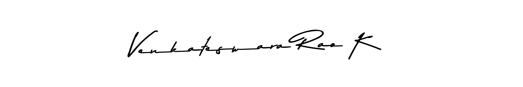 Make a beautiful signature design for name Venkateswara Rao K. With this signature (Asem Kandis PERSONAL USE) style, you can create a handwritten signature for free. Venkateswara Rao K signature style 9 images and pictures png