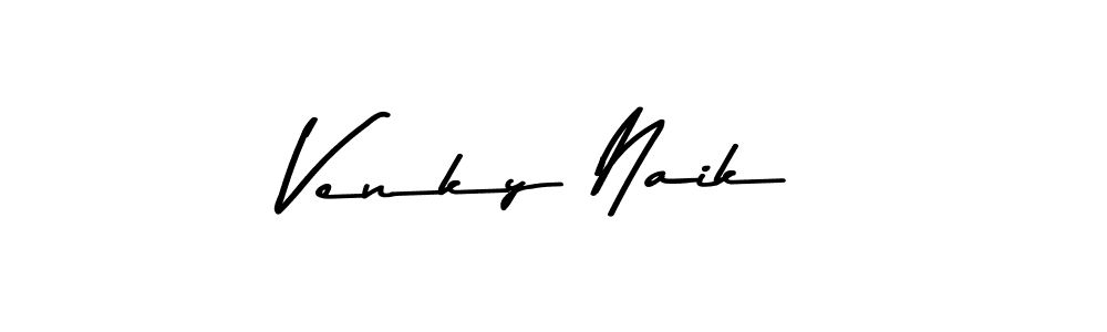 How to make Venky Naik name signature. Use Asem Kandis PERSONAL USE style for creating short signs online. This is the latest handwritten sign. Venky Naik signature style 9 images and pictures png