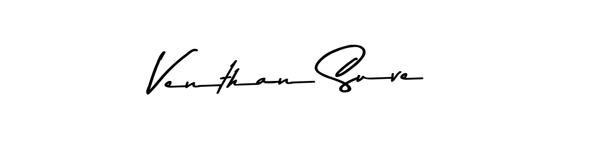 How to make Venthan Suve name signature. Use Asem Kandis PERSONAL USE style for creating short signs online. This is the latest handwritten sign. Venthan Suve signature style 9 images and pictures png