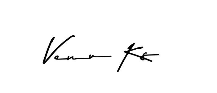 Make a beautiful signature design for name Venu Ks. With this signature (Asem Kandis PERSONAL USE) style, you can create a handwritten signature for free. Venu Ks signature style 9 images and pictures png