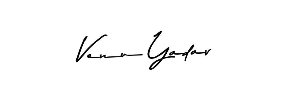 Create a beautiful signature design for name Venu Yadav. With this signature (Asem Kandis PERSONAL USE) fonts, you can make a handwritten signature for free. Venu Yadav signature style 9 images and pictures png