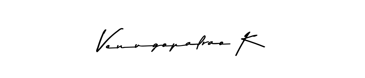 Use a signature maker to create a handwritten signature online. With this signature software, you can design (Asem Kandis PERSONAL USE) your own signature for name Venugopalrao K. Venugopalrao K signature style 9 images and pictures png