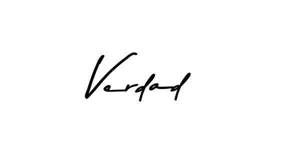 Create a beautiful signature design for name Verdad. With this signature (Asem Kandis PERSONAL USE) fonts, you can make a handwritten signature for free. Verdad signature style 9 images and pictures png