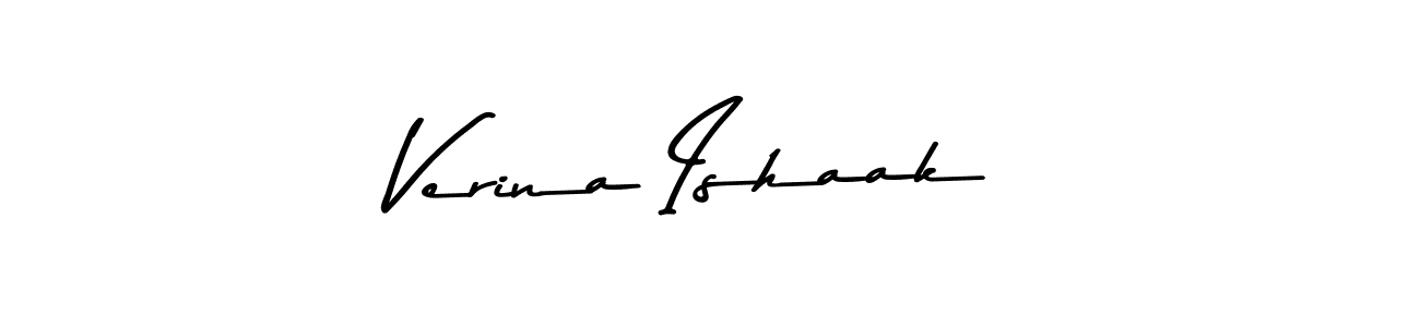 Use a signature maker to create a handwritten signature online. With this signature software, you can design (Asem Kandis PERSONAL USE) your own signature for name Verina Ishaak. Verina Ishaak signature style 9 images and pictures png
