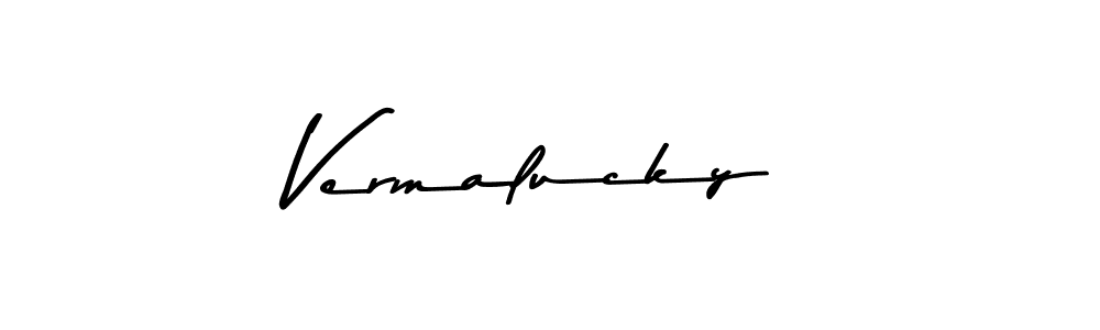Use a signature maker to create a handwritten signature online. With this signature software, you can design (Asem Kandis PERSONAL USE) your own signature for name Vermalucky. Vermalucky signature style 9 images and pictures png