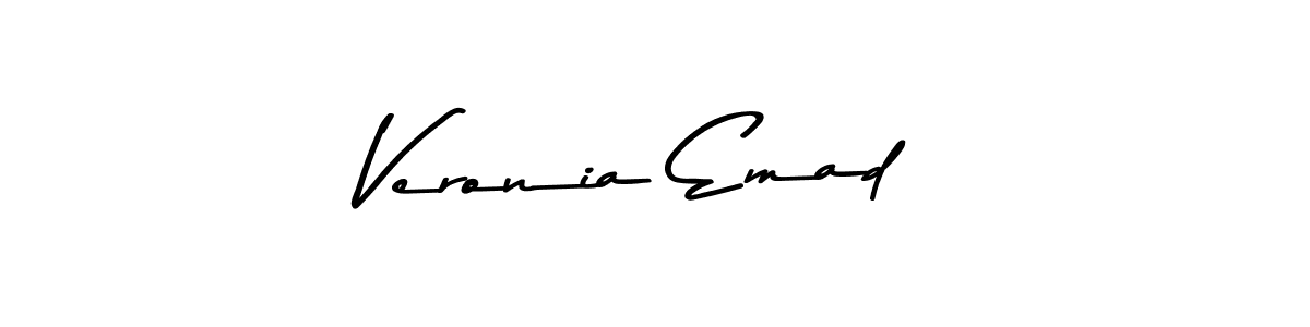 You should practise on your own different ways (Asem Kandis PERSONAL USE) to write your name (Veronia Emad) in signature. don't let someone else do it for you. Veronia Emad signature style 9 images and pictures png
