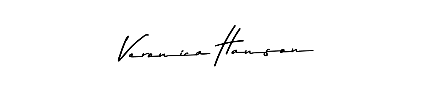 Create a beautiful signature design for name Veronica Hanson. With this signature (Asem Kandis PERSONAL USE) fonts, you can make a handwritten signature for free. Veronica Hanson signature style 9 images and pictures png