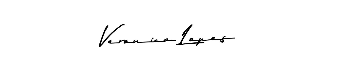 Use a signature maker to create a handwritten signature online. With this signature software, you can design (Asem Kandis PERSONAL USE) your own signature for name Veronica Lopes. Veronica Lopes signature style 9 images and pictures png