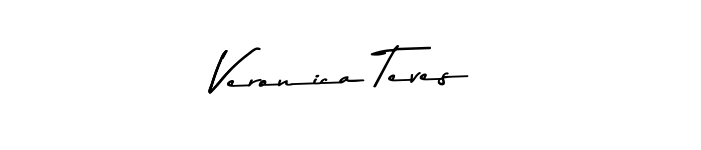 How to make Veronica Teves name signature. Use Asem Kandis PERSONAL USE style for creating short signs online. This is the latest handwritten sign. Veronica Teves signature style 9 images and pictures png