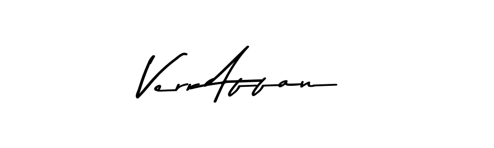 Also You can easily find your signature by using the search form. We will create Verr Affan name handwritten signature images for you free of cost using Asem Kandis PERSONAL USE sign style. Verr Affan signature style 9 images and pictures png