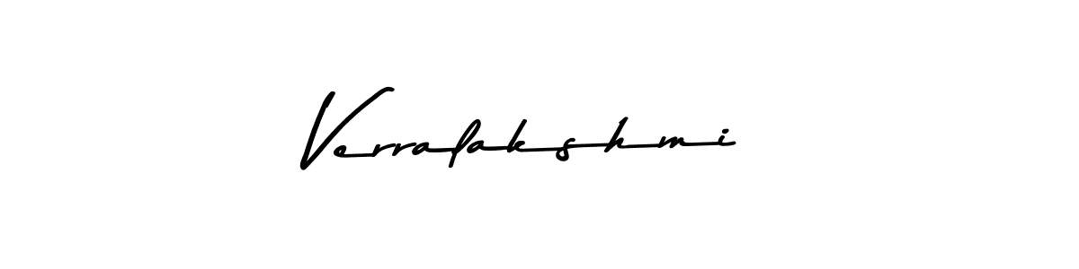 Create a beautiful signature design for name Verralakshmi. With this signature (Asem Kandis PERSONAL USE) fonts, you can make a handwritten signature for free. Verralakshmi signature style 9 images and pictures png