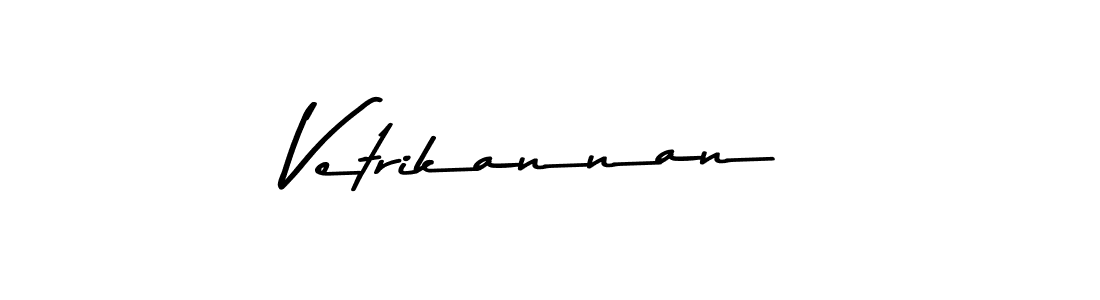 How to make Vetrikannan name signature. Use Asem Kandis PERSONAL USE style for creating short signs online. This is the latest handwritten sign. Vetrikannan signature style 9 images and pictures png