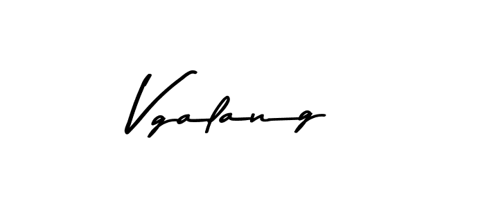 How to make Vgalang name signature. Use Asem Kandis PERSONAL USE style for creating short signs online. This is the latest handwritten sign. Vgalang signature style 9 images and pictures png