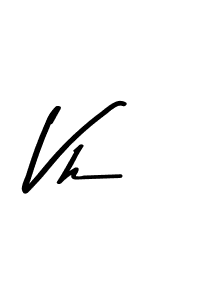 Make a beautiful signature design for name Vh. Use this online signature maker to create a handwritten signature for free. Vh signature style 9 images and pictures png