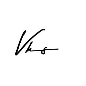 Make a beautiful signature design for name Vhs. With this signature (Asem Kandis PERSONAL USE) style, you can create a handwritten signature for free. Vhs signature style 9 images and pictures png