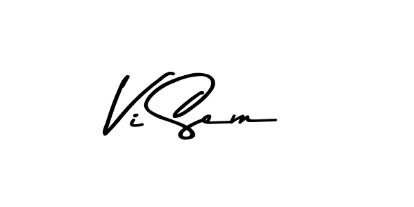The best way (Asem Kandis PERSONAL USE) to make a short signature is to pick only two or three words in your name. The name Vi Sem include a total of six letters. For converting this name. Vi Sem signature style 9 images and pictures png