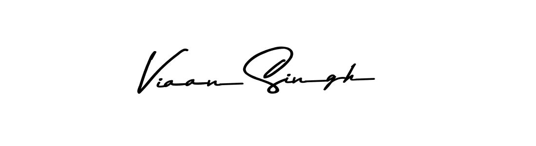 How to make Viaan Singh name signature. Use Asem Kandis PERSONAL USE style for creating short signs online. This is the latest handwritten sign. Viaan Singh signature style 9 images and pictures png