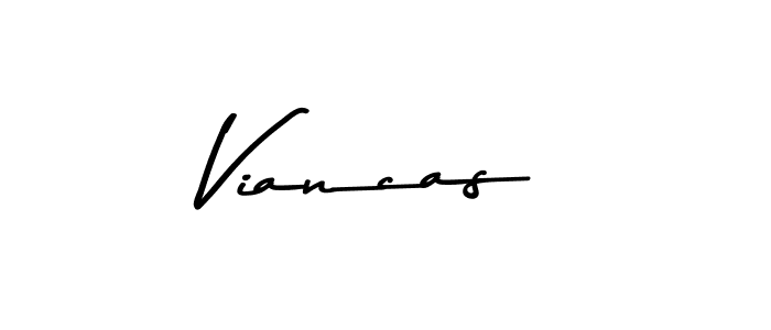 Create a beautiful signature design for name Viancas. With this signature (Asem Kandis PERSONAL USE) fonts, you can make a handwritten signature for free. Viancas signature style 9 images and pictures png