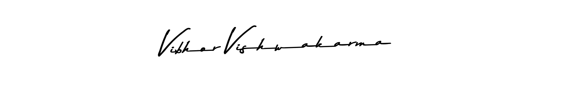 Create a beautiful signature design for name Vibhor Vishwakarma. With this signature (Asem Kandis PERSONAL USE) fonts, you can make a handwritten signature for free. Vibhor Vishwakarma signature style 9 images and pictures png