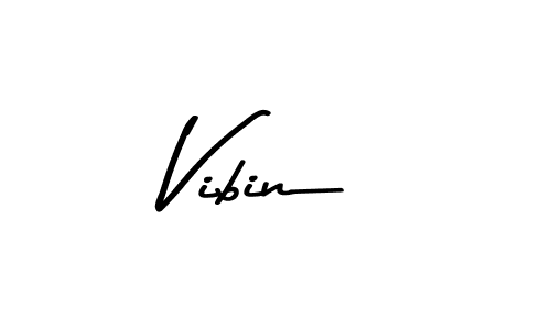 How to make Vibin name signature. Use Asem Kandis PERSONAL USE style for creating short signs online. This is the latest handwritten sign. Vibin signature style 9 images and pictures png