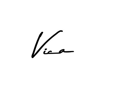 Create a beautiful signature design for name Vica. With this signature (Asem Kandis PERSONAL USE) fonts, you can make a handwritten signature for free. Vica signature style 9 images and pictures png