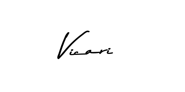 Create a beautiful signature design for name Vicari. With this signature (Asem Kandis PERSONAL USE) fonts, you can make a handwritten signature for free. Vicari signature style 9 images and pictures png