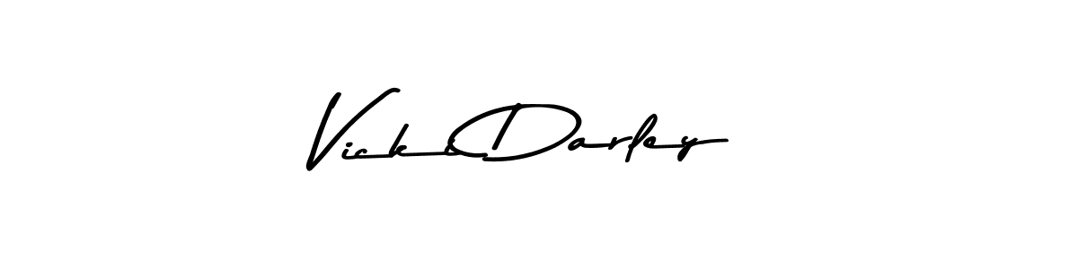 Make a beautiful signature design for name Vicki Darley. With this signature (Asem Kandis PERSONAL USE) style, you can create a handwritten signature for free. Vicki Darley signature style 9 images and pictures png
