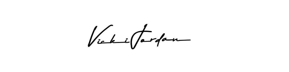 Also You can easily find your signature by using the search form. We will create Vicki Jordan name handwritten signature images for you free of cost using Asem Kandis PERSONAL USE sign style. Vicki Jordan signature style 9 images and pictures png