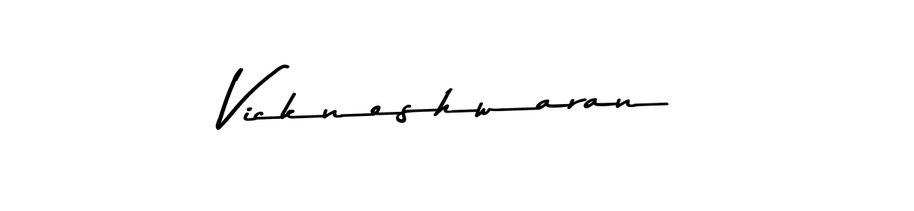 Create a beautiful signature design for name Vickneshwaran. With this signature (Asem Kandis PERSONAL USE) fonts, you can make a handwritten signature for free. Vickneshwaran signature style 9 images and pictures png