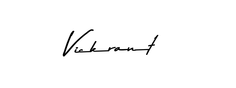 Make a beautiful signature design for name Vickrant. With this signature (Asem Kandis PERSONAL USE) style, you can create a handwritten signature for free. Vickrant signature style 9 images and pictures png