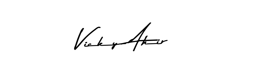 Similarly Asem Kandis PERSONAL USE is the best handwritten signature design. Signature creator online .You can use it as an online autograph creator for name Vicky Ahir. Vicky Ahir signature style 9 images and pictures png