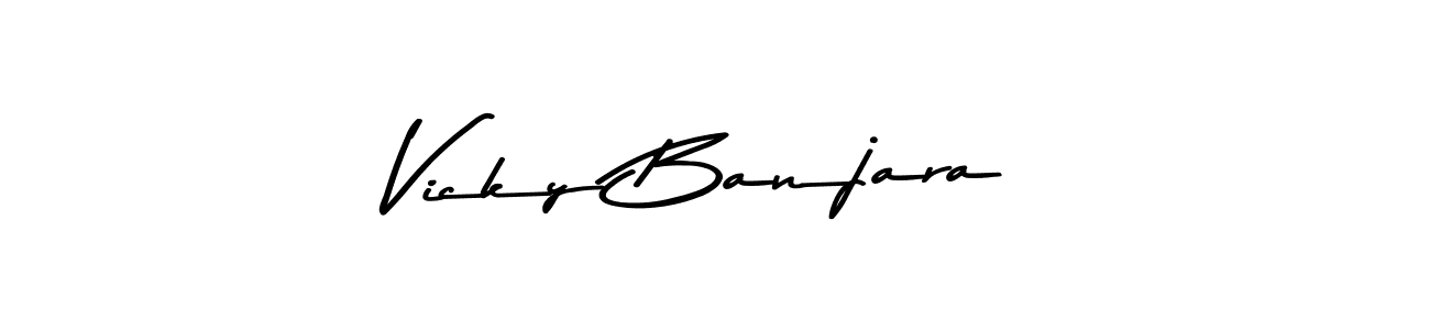 Make a beautiful signature design for name Vicky Banjara. With this signature (Asem Kandis PERSONAL USE) style, you can create a handwritten signature for free. Vicky Banjara signature style 9 images and pictures png