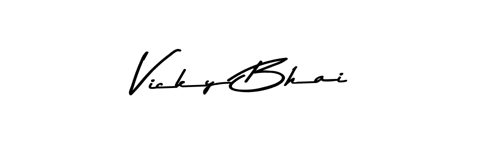 Use a signature maker to create a handwritten signature online. With this signature software, you can design (Asem Kandis PERSONAL USE) your own signature for name Vicky Bhai. Vicky Bhai signature style 9 images and pictures png