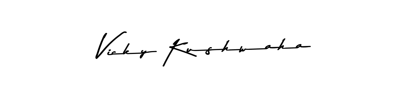 Use a signature maker to create a handwritten signature online. With this signature software, you can design (Asem Kandis PERSONAL USE) your own signature for name Vicky Kushwaha. Vicky Kushwaha signature style 9 images and pictures png