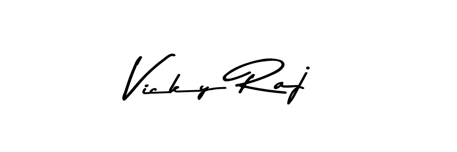 Vicky Raj stylish signature style. Best Handwritten Sign (Asem Kandis PERSONAL USE) for my name. Handwritten Signature Collection Ideas for my name Vicky Raj. Vicky Raj signature style 9 images and pictures png