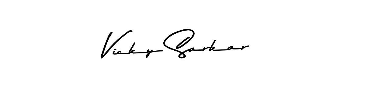 Design your own signature with our free online signature maker. With this signature software, you can create a handwritten (Asem Kandis PERSONAL USE) signature for name Vicky Sarkar. Vicky Sarkar signature style 9 images and pictures png