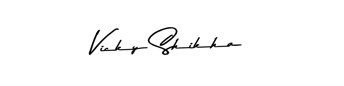 Design your own signature with our free online signature maker. With this signature software, you can create a handwritten (Asem Kandis PERSONAL USE) signature for name Vicky Shikha. Vicky Shikha signature style 9 images and pictures png