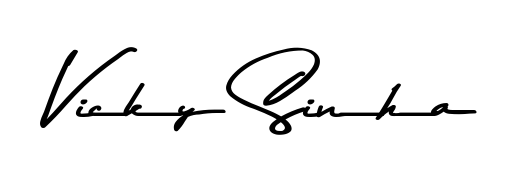 Elevate your brand with a stunning Vicky Sinha eSignature. The Asem Kandis PERSONAL USE style provides a balanced, flowing aesthetic for everyday signing. Vicky Sinha signature style 9 images and pictures png