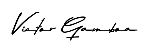 Design your own signature with our free online signature maker. With this signature software, you can create a handwritten (Asem Kandis PERSONAL USE) signature for name Victor Gamboa. Victor Gamboa signature style 9 images and pictures png
