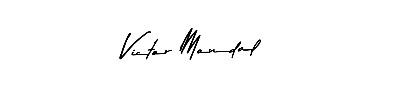 Create a beautiful signature design for name Victor Mondal. With this signature (Asem Kandis PERSONAL USE) fonts, you can make a handwritten signature for free. Victor Mondal signature style 9 images and pictures png