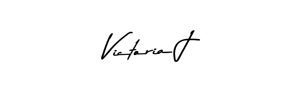 How to make Victoria J signature? Asem Kandis PERSONAL USE is a professional autograph style. Create handwritten signature for Victoria J name. Victoria J signature style 9 images and pictures png