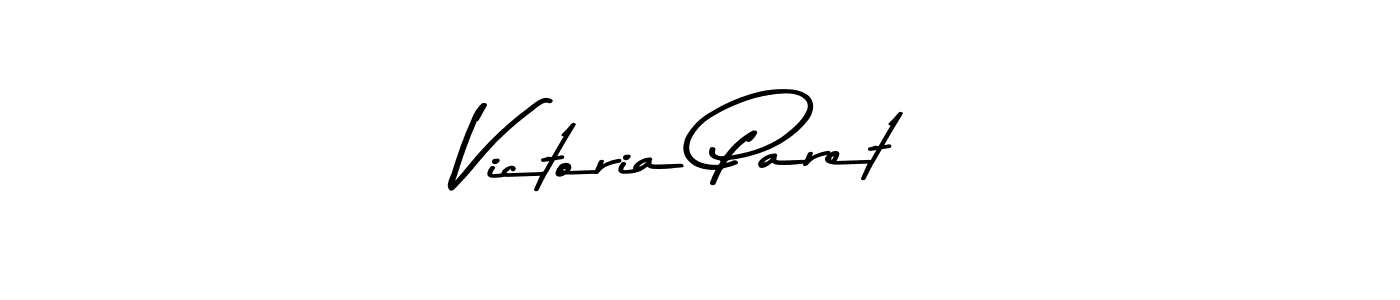 Make a beautiful signature design for name Victoria Paret. With this signature (Asem Kandis PERSONAL USE) style, you can create a handwritten signature for free. Victoria Paret signature style 9 images and pictures png